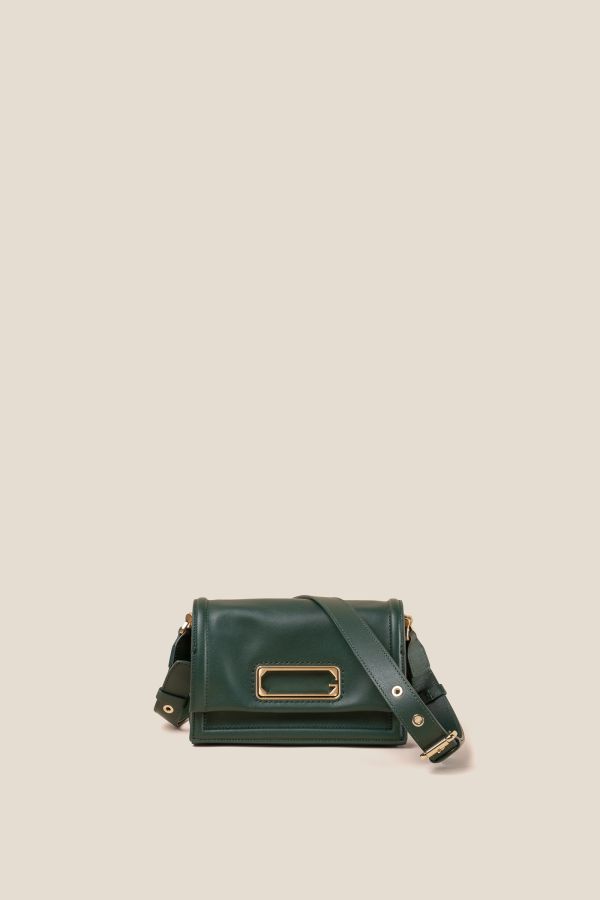 Gironacci leather bag, leather bag, Made in Italy leather bag, handcrafted bag, 3250 Vitello Soft Verde 403