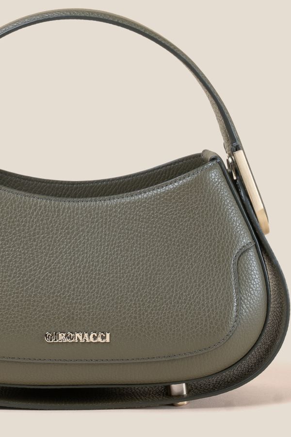 borsa da donna, borsa artigianale da donna, borsa in pelle, borsa Made in Italy, borsa Gironacci, 3150 Vitello Oliva 406