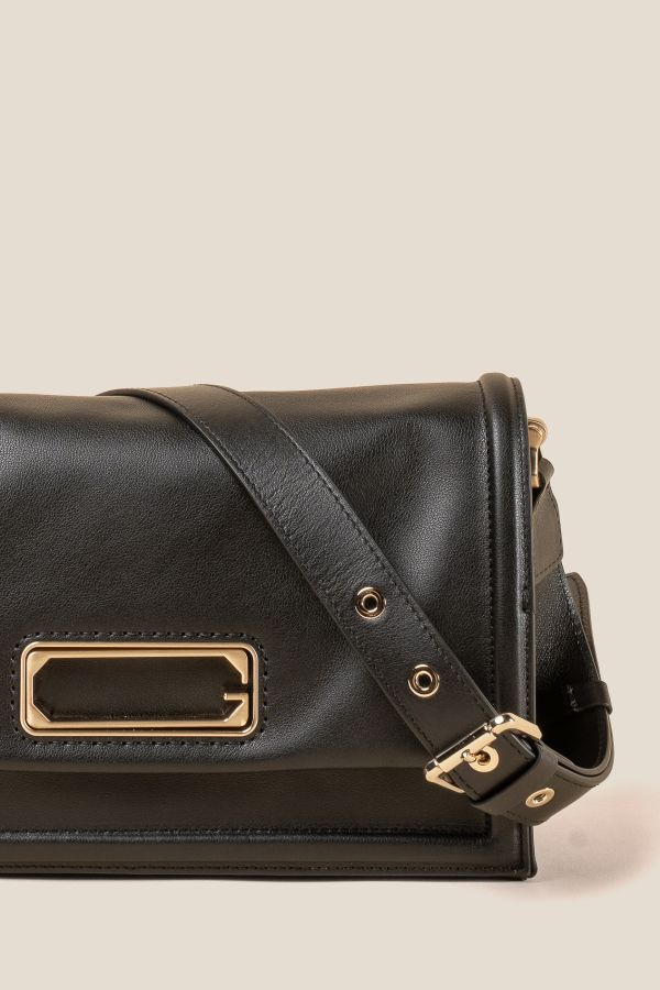 borsa da donna, borsa artigianale da donna, borsa in pelle, borsa Made in Italy, borsa Gironacci, 3250 Vitello Soft Nero