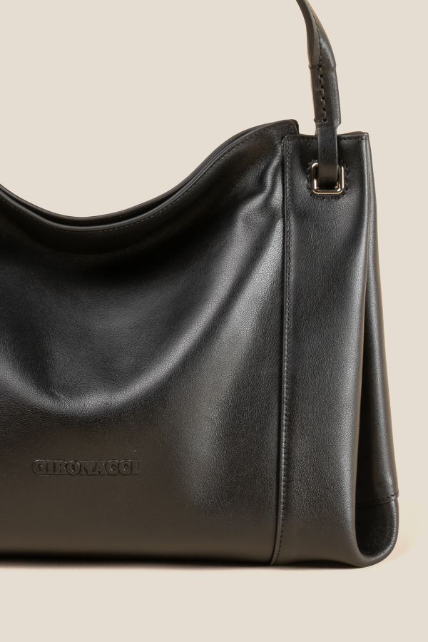 borsa Gironacci, borsa in pelle, borsa donna, borsa artigianale, borsa Made in Italy, 3352 Vitello Soft Nero