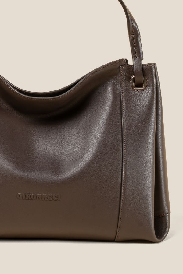 borsa Made in Italy, borsa donna, borsa artigianale, borsa Gironacci, borsa in pelle, 3352 Vitello Soft T.moro 161