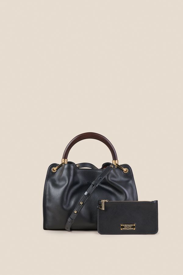 borsa donna, borsa artigianale, borsa Gironacci, borsa in pelle, borsa Made in Italy, 3460 Vitello Soft Nero