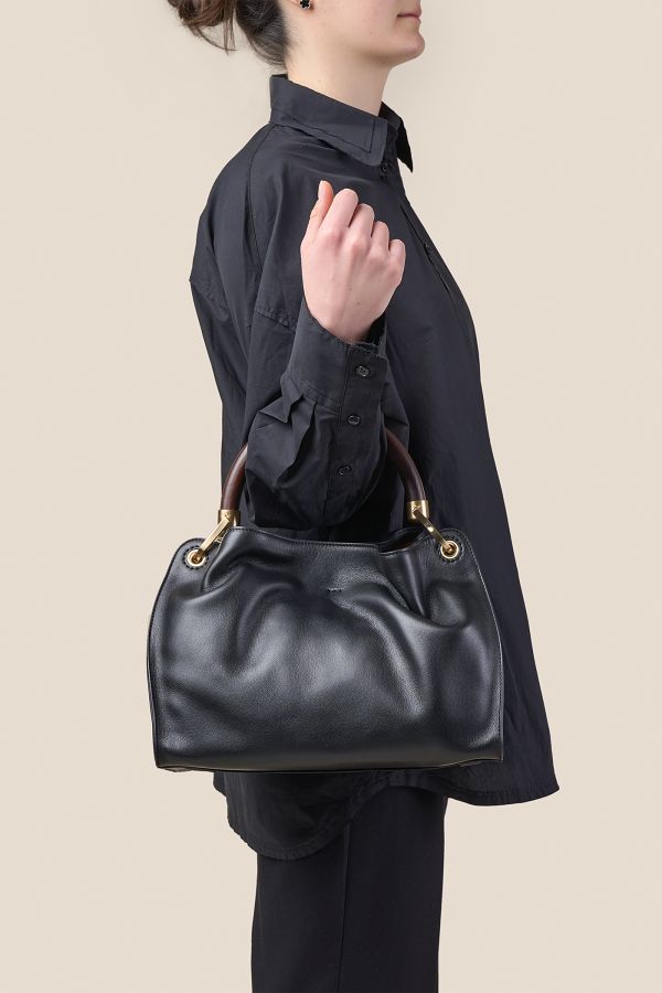 borsa donna, borsa artigianale, borsa Gironacci, borsa in pelle, borsa Made in Italy, 3460 Vitello Soft Nero