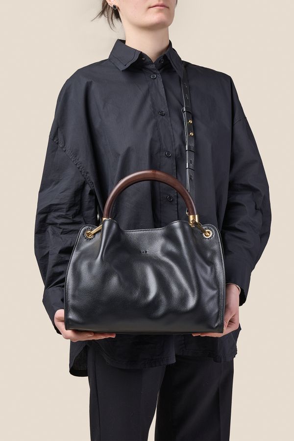 borsa donna, borsa artigianale, borsa Gironacci, borsa in pelle, borsa Made in Italy, 3460 Vitello Soft Nero