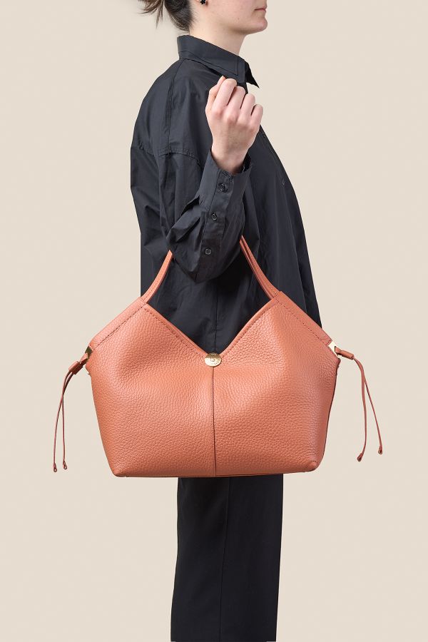 borsa Made in Italy, borsa in pelle, borsa da donna, borsa grande, borsa Gironacci, 3362 Velvet Papaya 259