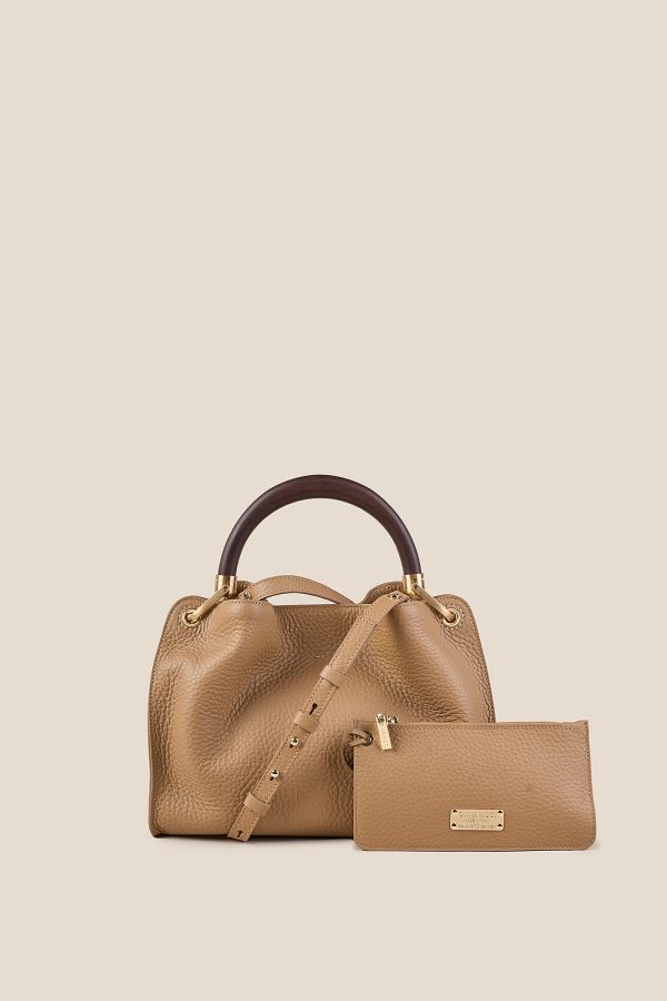 borsa Gironacci, borsa in pelle, borsa donna, borsa artigianale, borsa Made in Italy, 3460 Velvet Biscotto 160