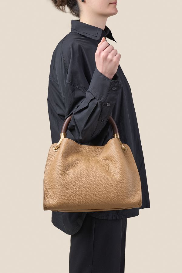 borsa Gironacci, borsa in pelle, borsa donna, borsa artigianale, borsa Made in Italy, 3460 Velvet Biscotto 160