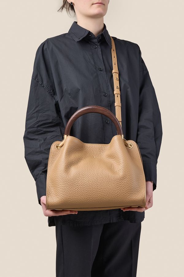 borsa Gironacci, borsa in pelle, borsa donna, borsa artigianale, borsa Made in Italy, 3460 Velvet Biscotto 160