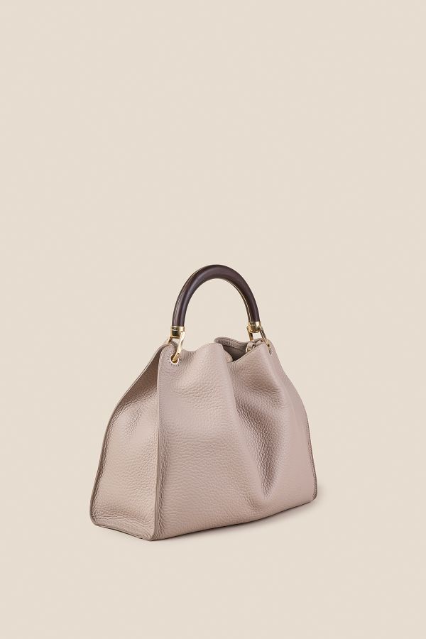 borsa Made in Italy, borsa in pelle, borsa da donna, borsa grande, borsa Gironacci, 3461 Velvet Nude 053
