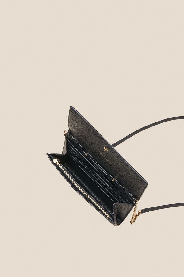 handcrafted leather wallet, women's wallet, women's leather wallet, Made in Italy wallet, Gironacci wallet, WWA0510 Vitello Nero