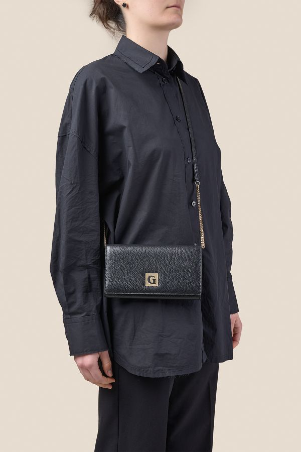 handcrafted leather wallet, women's wallet, women's leather wallet, Made in Italy wallet, Gironacci wallet, WWA0510 Vitello Nero