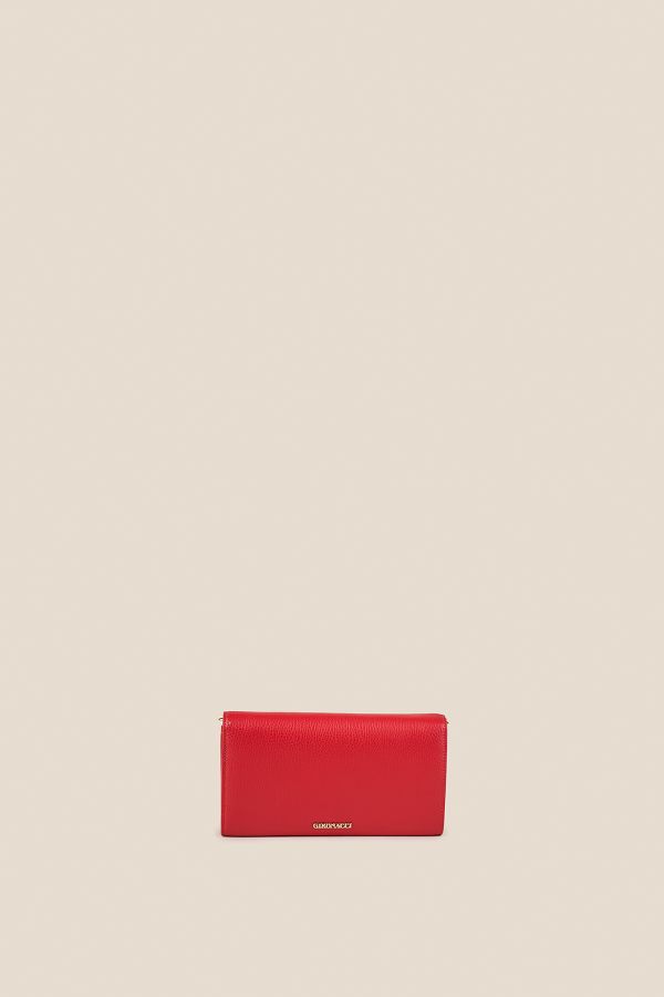 women's leather wallet, women's wallet, Gironacci wallet, handcrafted leather wallet, Made in Italy wallet, WWA0510 Vitello Rosso 351