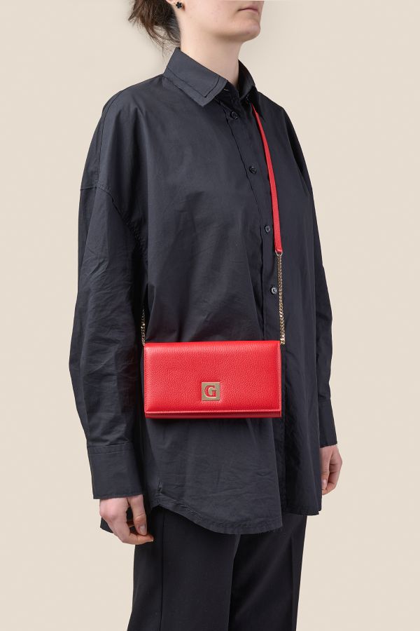 women's leather wallet, women's wallet, Gironacci wallet, handcrafted leather wallet, Made in Italy wallet, WWA0510 Vitello Rosso 351