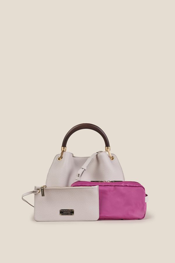 handcrafted leather bag, handcrafted bag, Gironacci handcrafted bag, Made in Italy handcrafted bag, 3460 Velvet Opale 006