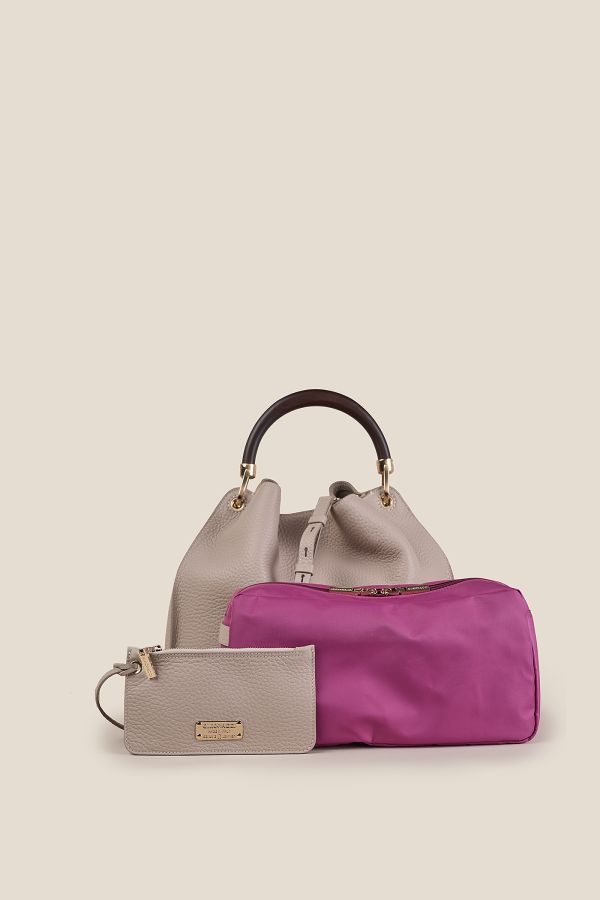 Made in Italy bag, women bag, luxury leather bag, large leather bag, Gironacci bag, 3461 Velvet Nude 053
