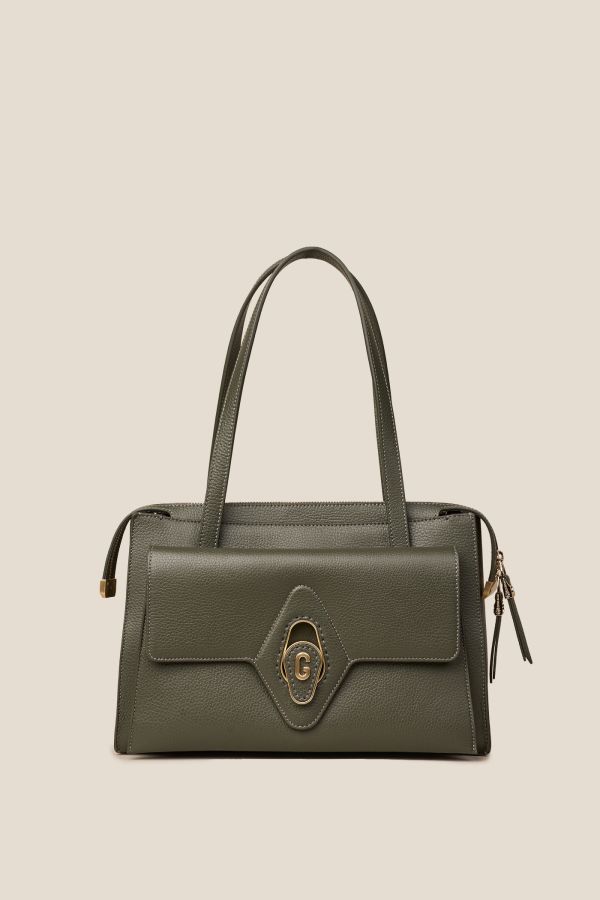 Gironacci borsa, borsa da donna, borsa grande, borsa Made in Italy, borsa in pelle, 3173 Vitello Loden 422