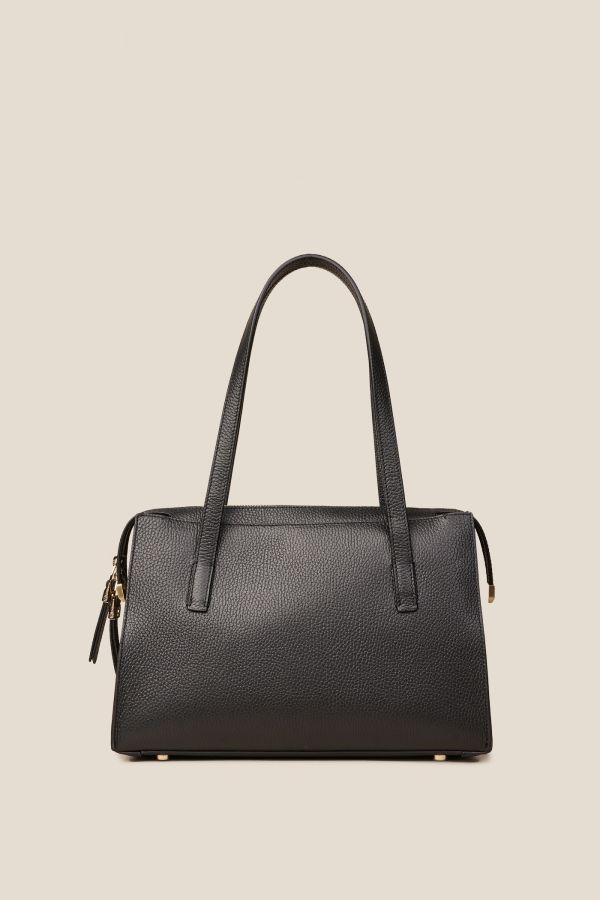 Gironacci borsa, borsa da donna, borsa grande, borsa Made in Italy, borsa in pelle, 3173 Vitello Nero