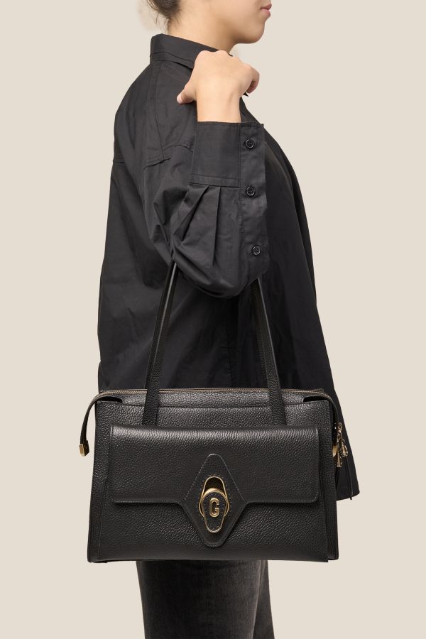Gironacci borsa, borsa da donna, borsa grande, borsa Made in Italy, borsa in pelle, 3173 Vitello Nero