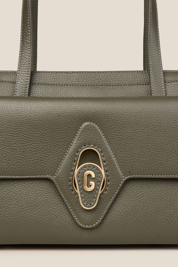 Gironacci borsa, borsa da donna, borsa grande, borsa Made in Italy, borsa in pelle, 3173 Vitello Loden 422