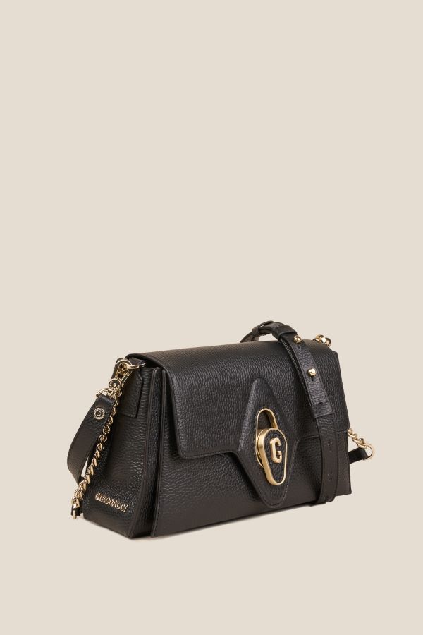 borsa Gironacci, borsa in pelle, borsa Made in Italy, borsa da donna, borsa artigianale da donna, 3170 Vitello Nero