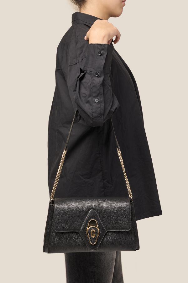 borsa Gironacci, borsa in pelle, borsa Made in Italy, borsa da donna, borsa artigianale da donna, 3170 Vitello Nero