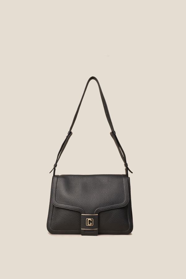 Gironacci borsa, borsa da donna, borsa grande, borsa Made in Italy, borsa in pelle, 3371 Velvet Nero