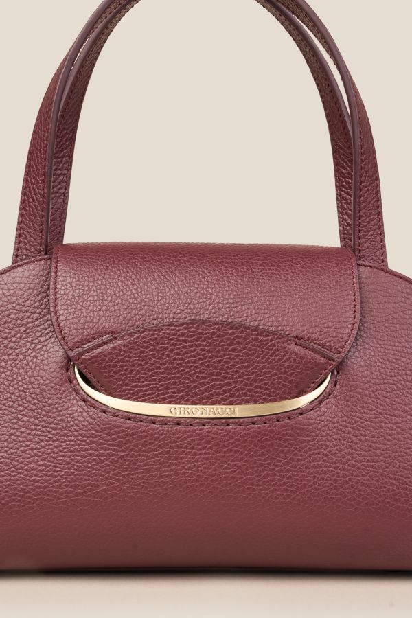 borsa da donna, borsa artigianale da donna, borsa in pelle, borsa Made in Italy, borsa Gironacci, 3270 Vitello Vino 355