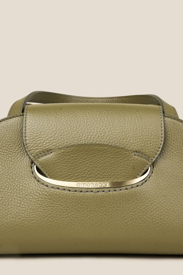 borsa Gironacci, borsa in pelle, borsa Made in Italy, borsa da donna, borsa artigianale da donna, 3270 Vitello Oliva 406