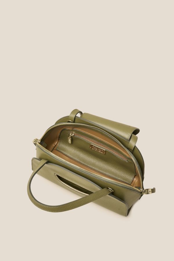 borsa Gironacci, borsa in pelle, borsa Made in Italy, borsa da donna, borsa artigianale da donna, 3270 Vitello Oliva 406