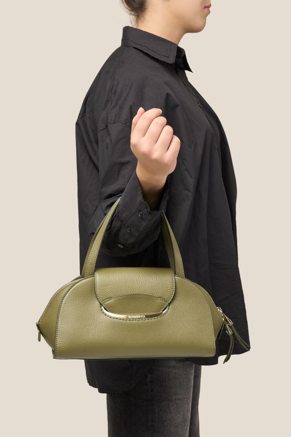 borsa Gironacci, borsa in pelle, borsa Made in Italy, borsa da donna, borsa artigianale da donna, 3270 Vitello Oliva 406