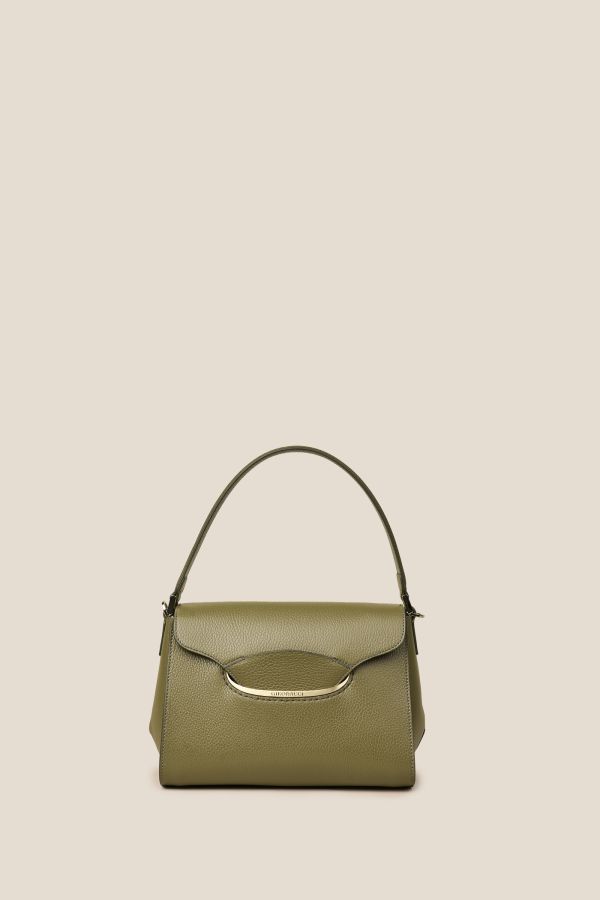 borsa Made in Italy, borsa donna, borsa artigianale, borsa Gironacci, borsa in pelle, 3272 Vitello Oliva 406
