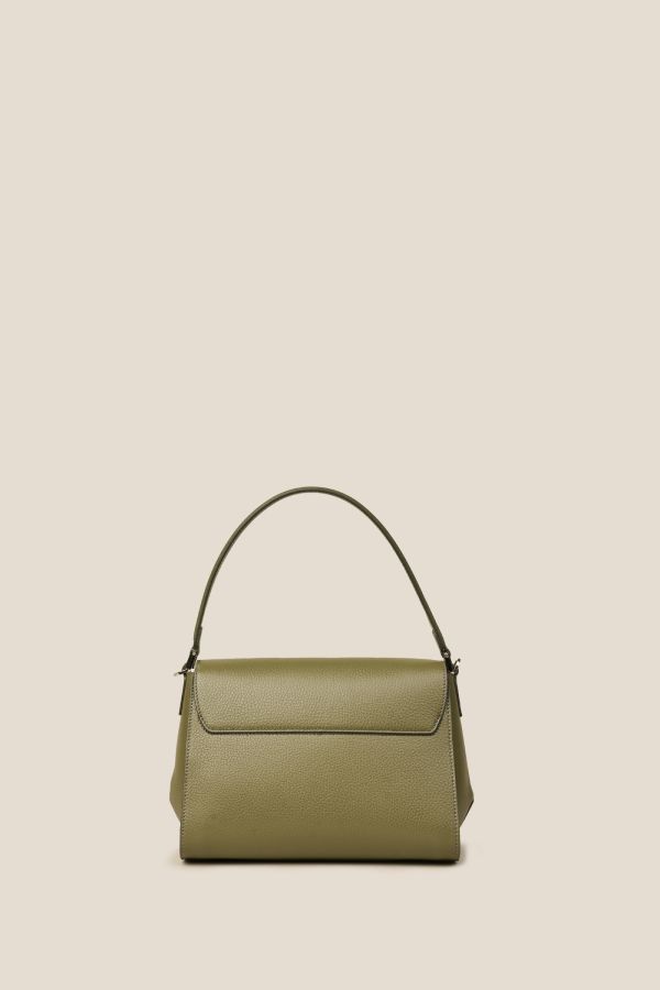 borsa Made in Italy, borsa donna, borsa artigianale, borsa Gironacci, borsa in pelle, 3272 Vitello Oliva 406
