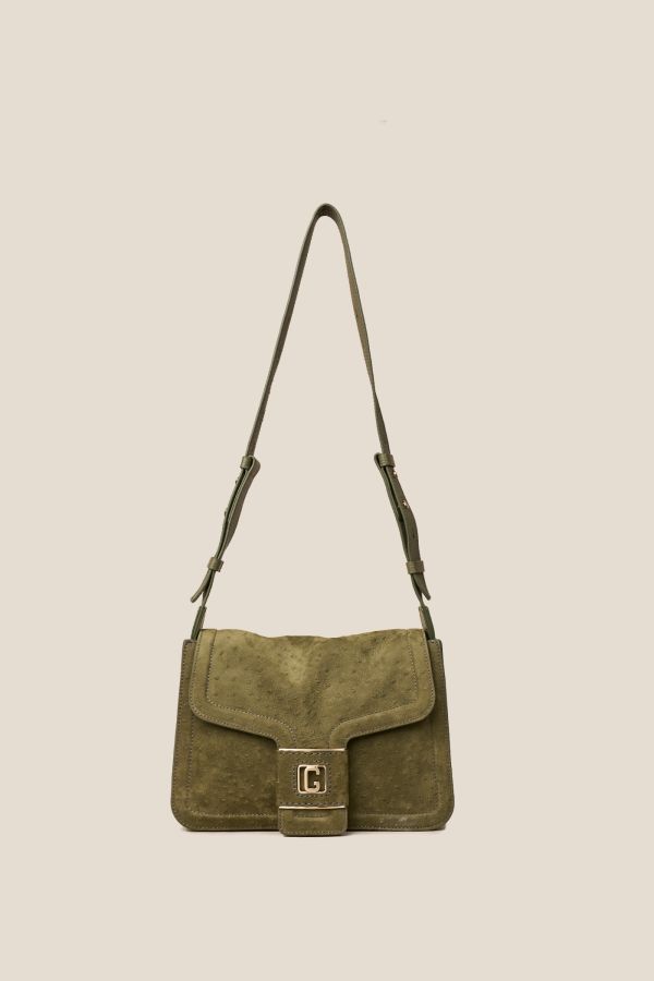 borsa Gironacci, borsa in pelle, borsa donna, borsa artigianale, borsa Made in Italy, 3370 Nabuk Safari Bosco 417