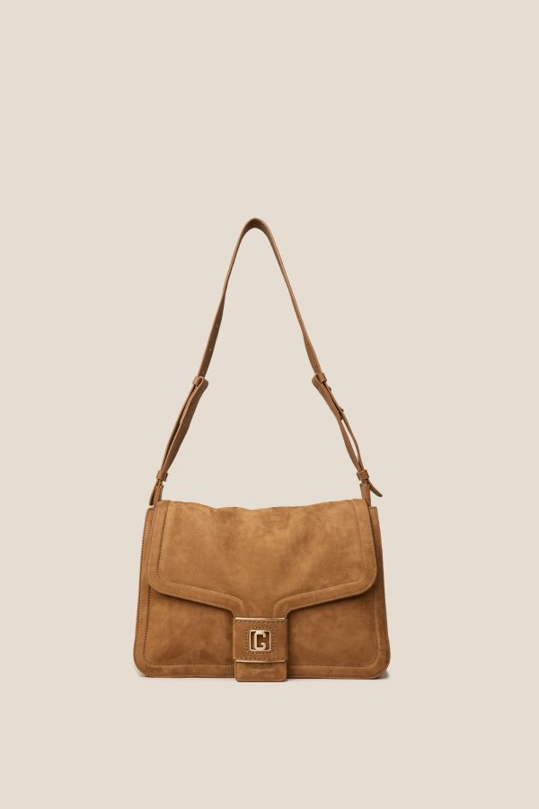 Gironacci bag, Made in Italy bag, women bag, luxury leather bag, large leather bag, 3371 Nabuck Cuoio 158