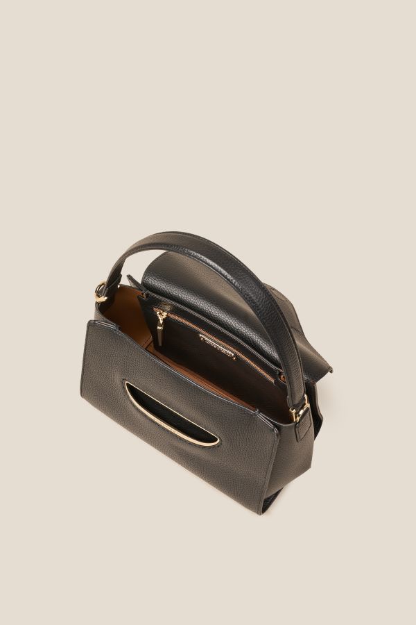 borsa donna, borsa artigianale, borsa Gironacci, borsa in pelle, borsa Made in Italy, 3272 Vitello Nero