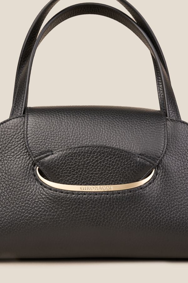borsa Gironacci, borsa in pelle, borsa Made in Italy, borsa da donna, borsa artigianale da donna, 3270 Vitello Nero