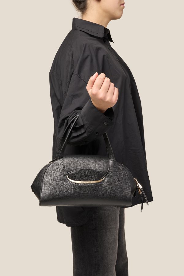 borsa Gironacci, borsa in pelle, borsa Made in Italy, borsa da donna, borsa artigianale da donna, 3270 Vitello Nero