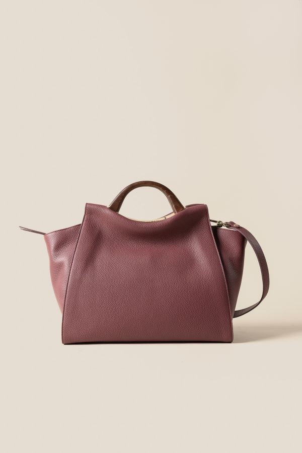 Gironacci handcrafted bag, handcrafted leather bag, handcrafted bag, Made in Italy handcrafted bag, 532 Vitello Vino 355