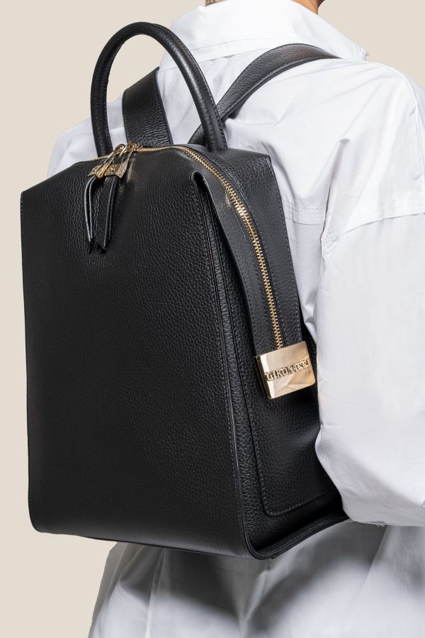 1272 Vitello Nero Gironacci backpack, handcrafted leather backpack, women's backpack, leather backpack, handcrafted backpack, 1272 Vitello Nero