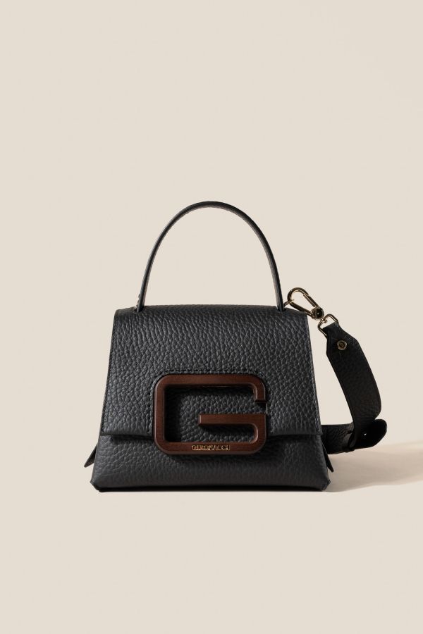 Made in Italy leather bag, handcrafted bag, Gironacci leather bag, leather bag, 2362 Velvet Nero
