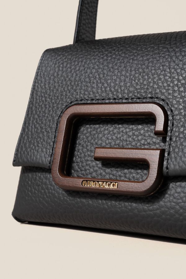 Made in Italy leather bag, handcrafted bag, Gironacci leather bag, leather bag, 2362 Velvet Nero