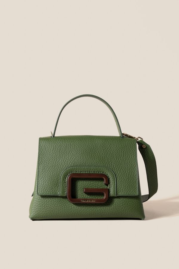 Gironacci handcrafted bag, handcrafted leather bag, handcrafted bag, Made in Italy handcrafted bag, 2363 Velvet Muschio 409