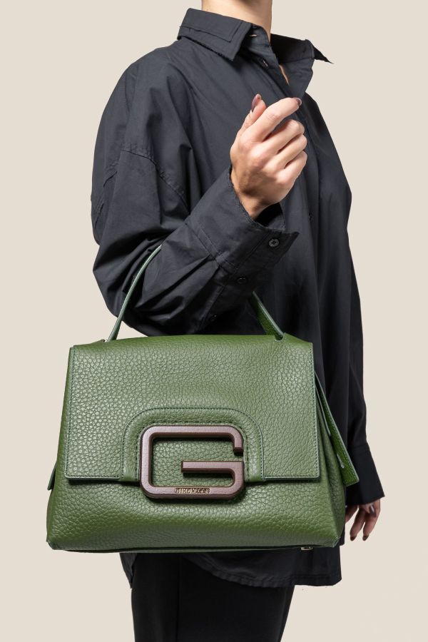 2363 Velvet Muschio 409 Gironacci handcrafted bag, handcrafted leather bag, handcrafted bag, Made in Italy handcrafted bag, 2363 Velvet Muschio 409