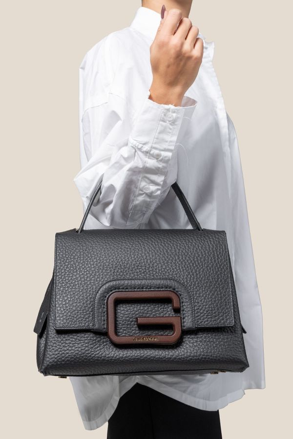 2363 Velvet Nero Gironacci handcrafted bag, handcrafted leather bag, handcrafted bag, Made in Italy handcrafted bag, 2363 Velvet Nero