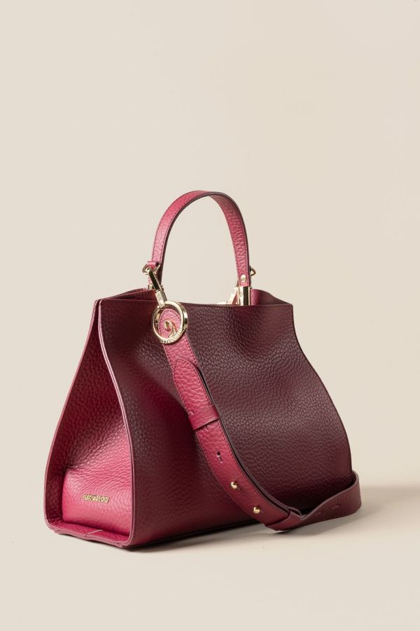 2512 Velvet Magenta 358 borsa donna, borsa artigianale, borsa Gironacci, borsa in pelle, borsa Made in Italy, 2512 Velvet Magenta 358