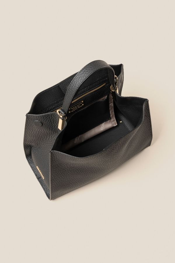 2512 Velvet Nero borsa Made in Italy, borsa donna, borsa artigianale, borsa Gironacci, borsa in pelle, 2512 Velvet Nero