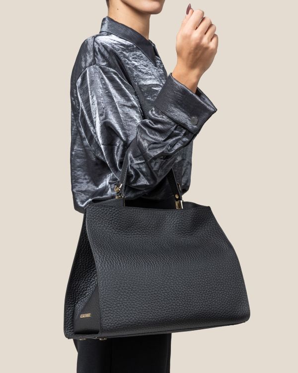 2512 Velvet Nero borsa Made in Italy, borsa donna, borsa artigianale, borsa Gironacci, borsa in pelle, 2512 Velvet Nero