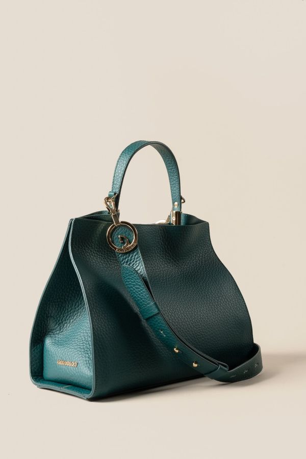 2512 Velvet Verde 403 borsa Made in Italy, borsa donna, borsa artigianale, borsa Gironacci, borsa in pelle, 2512 Velvet Verde 403