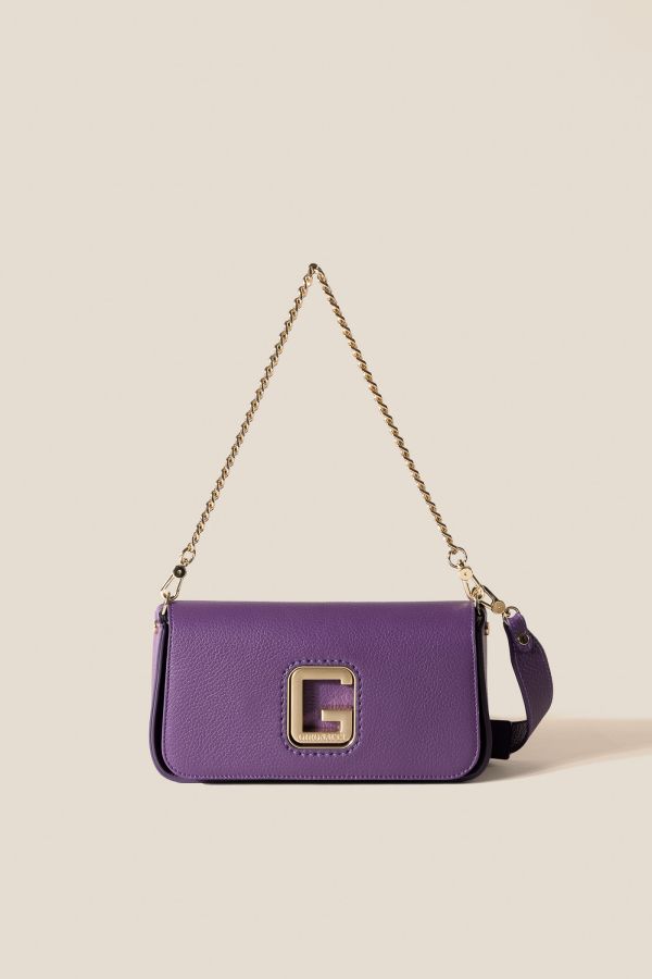 Made in Italy leather bag, handcrafted bag, Gironacci leather bag, leather bag, 2290 Vitello Ametista 507