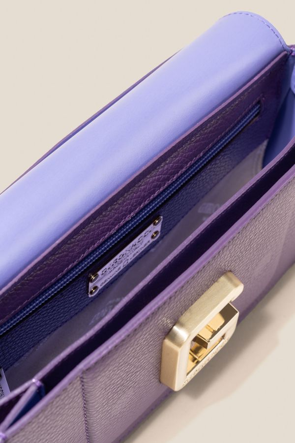 2290 Vitello Ametista 507 borsa da donna, borsa artigianale da donna, borsa in pelle, borsa Made in Italy, borsa Gironacci, 2290 Vitello Ametista 507